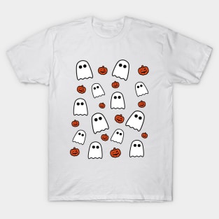 Halloween Ghosts And Pumpkins T-Shirt